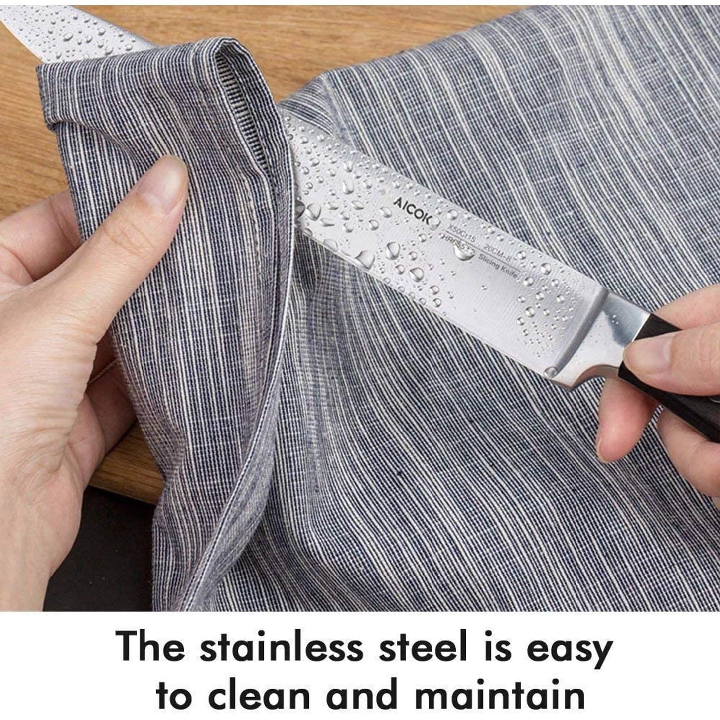 6-Piece: Aicok German Stainless Steel Kitchen Knife Set DailySale