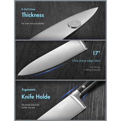 6-Piece: Aicok German Stainless Steel Kitchen Knife Set DailySale