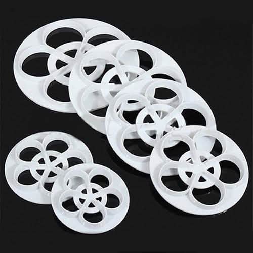 6-Piece: Baking Mold Fondant Cake Sugarcraft Rose Flower Cookie DailySale