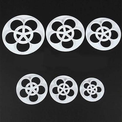 6-Piece: Baking Mold Fondant Cake Sugarcraft Rose Flower Cookie DailySale