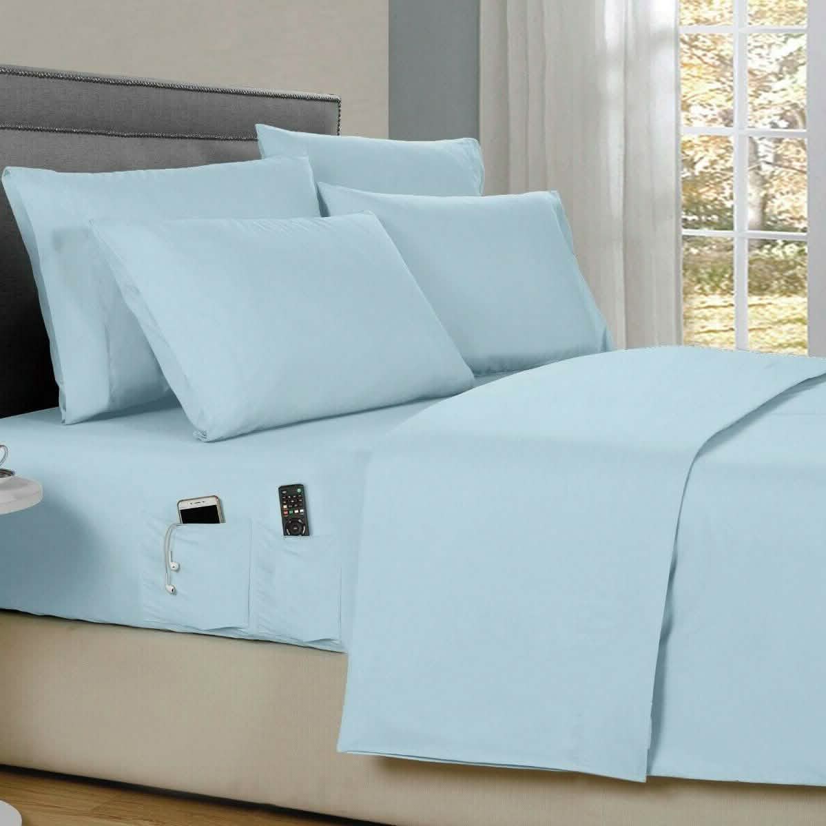 6-Piece: Bamboo Smart Sheet Set With Storage Pocket DailySale