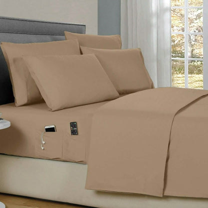6-Piece: Bamboo Smart Sheet Set With Storage Pocket DailySale