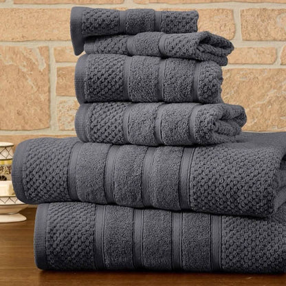 6-Piece Bibb Home Absorbent 100% Egyptian Cotton Towel Set DailySale