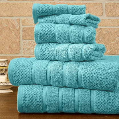 6-Piece Bibb Home Absorbent 100% Egyptian Cotton Towel Set DailySale