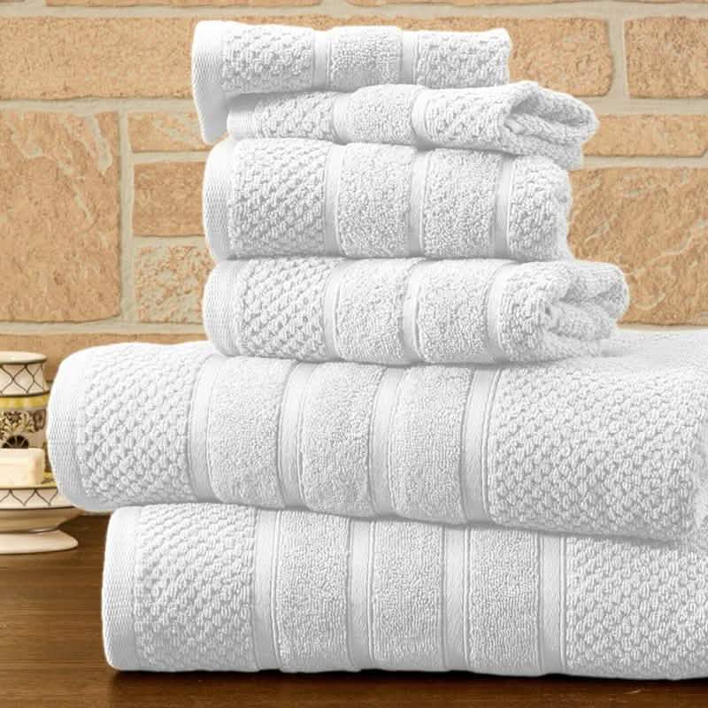 6-Piece Bibb Home Absorbent 100% Egyptian Cotton Towel Set DailySale