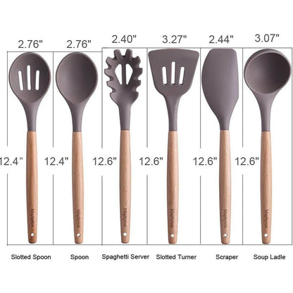 6-Piece: Maphyton Nonstick Silicone Cooking Utensils Set DailySale