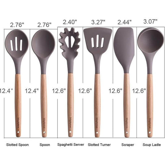 6-Piece: Maphyton Nonstick Silicone Cooking Utensils Set DailySale