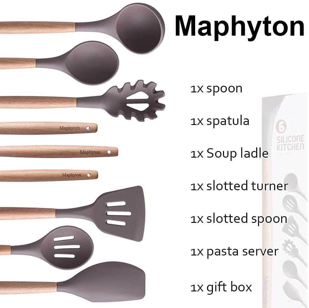 6-Piece: Maphyton Nonstick Silicone Cooking Utensils Set DailySale