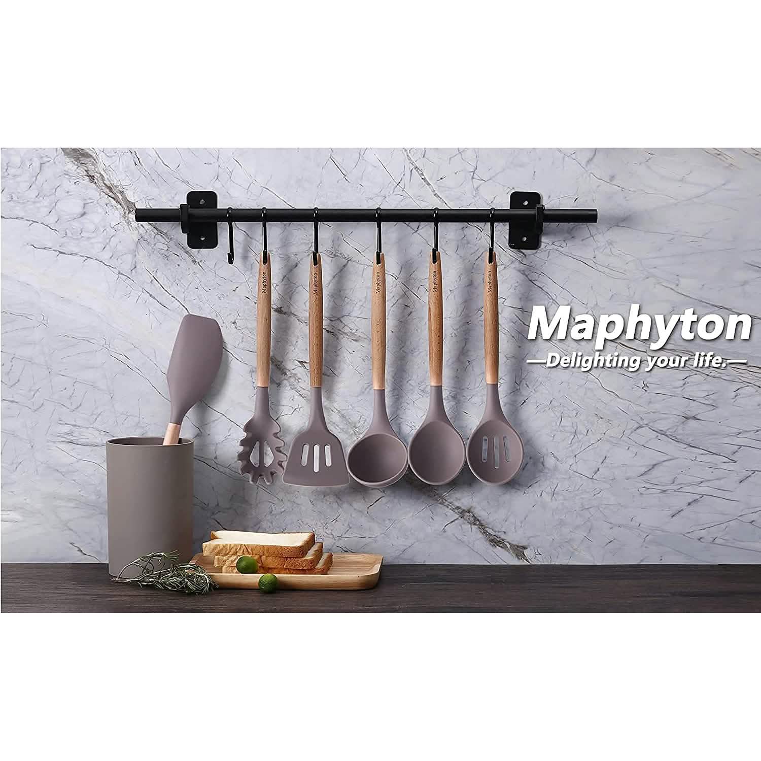 6-Piece: Maphyton Nonstick Silicone Cooking Utensils Set DailySale