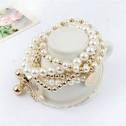 6-Piece: Multi Layer Pearl Bracelet Set DailySale