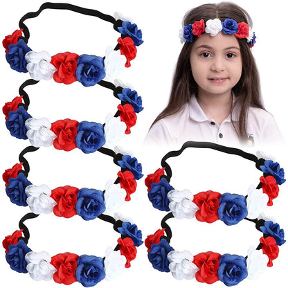 6-Piece: Patriotic Flower Headbands DailySale