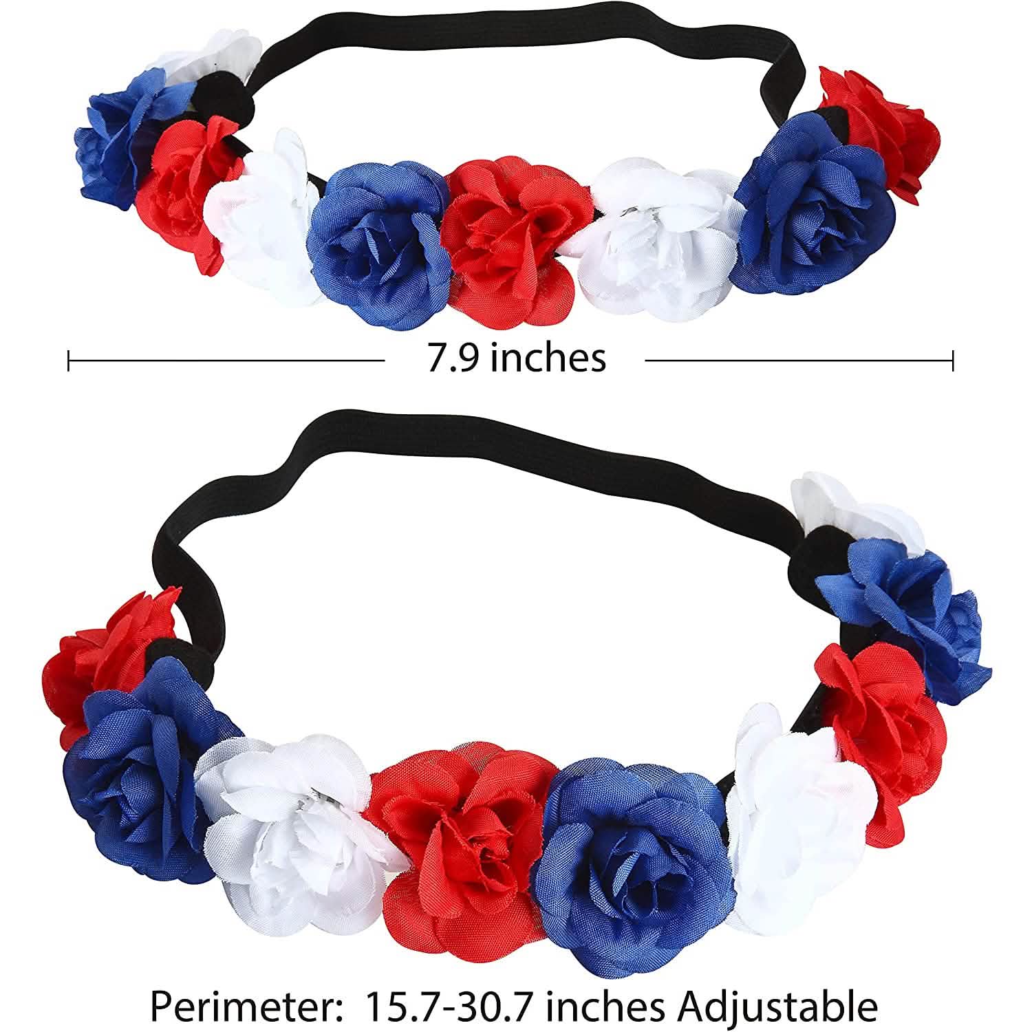 6-Piece: Patriotic Flower Headbands DailySale