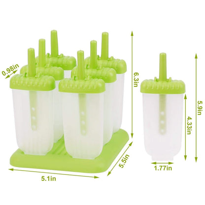 6-Piece: Popsicle Molds Reusable Ice Cream DIY Ice Pop Maker DailySale
