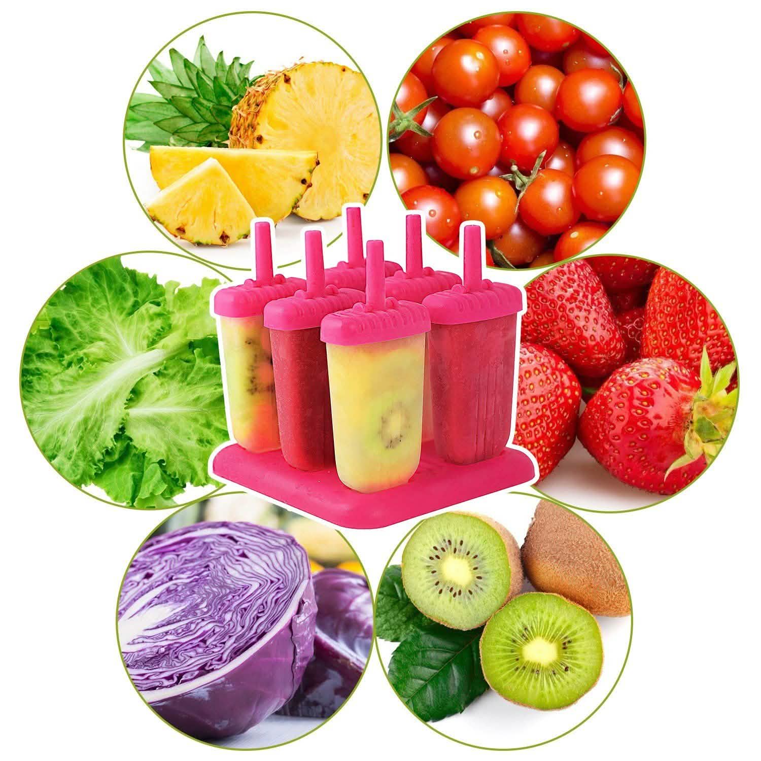 6-Piece: Popsicle Molds Reusable Ice Cream DIY Ice Pop Maker DailySale