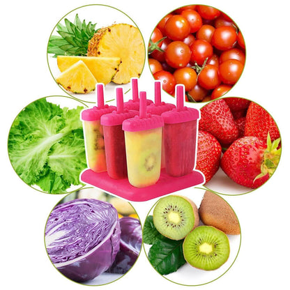 6-Piece: Popsicle Molds Reusable Ice Cream DIY Ice Pop Maker DailySale