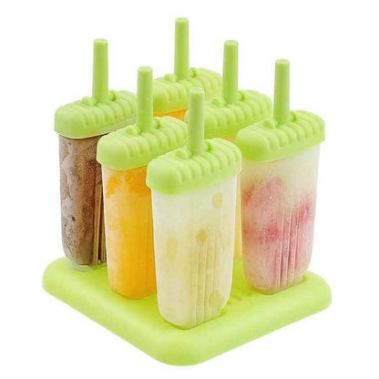 6-Piece: Popsicle Molds Reusable Ice Cream DIY Ice Pop Maker DailySale