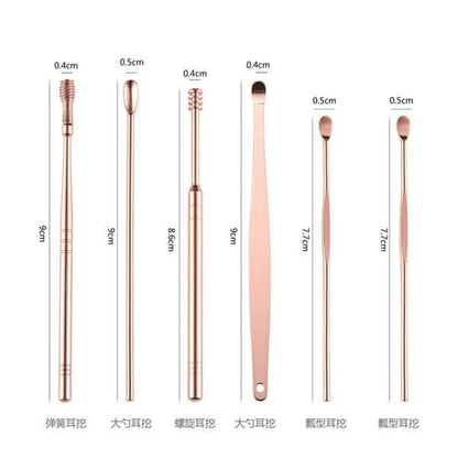 6-Piece: Portable Stainless Steel Ear Pick Set DailySale