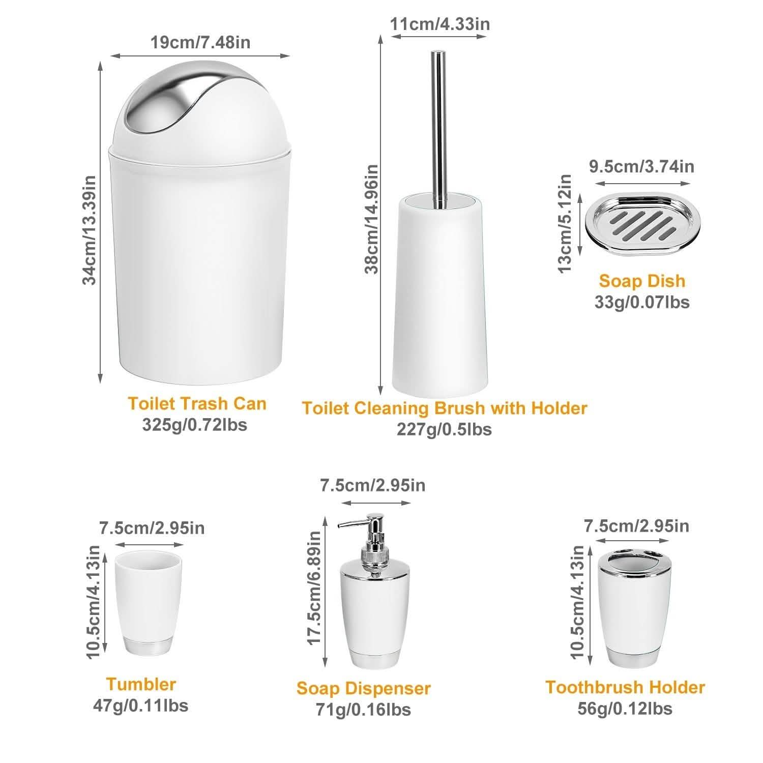 6-Piece Set: Bathroom Accessories DailySale