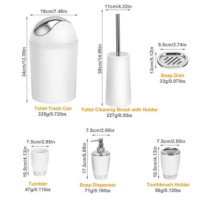 6-Piece Set: Bathroom Accessories DailySale