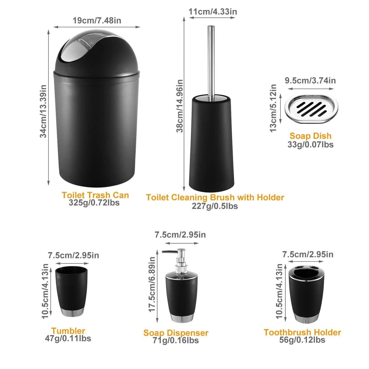 6-Piece Set: Bathroom Accessories DailySale