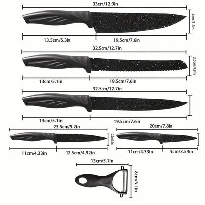 6-Piece Set: High Carbon Stainless Steel Sharp Kitchen Knives DailySale