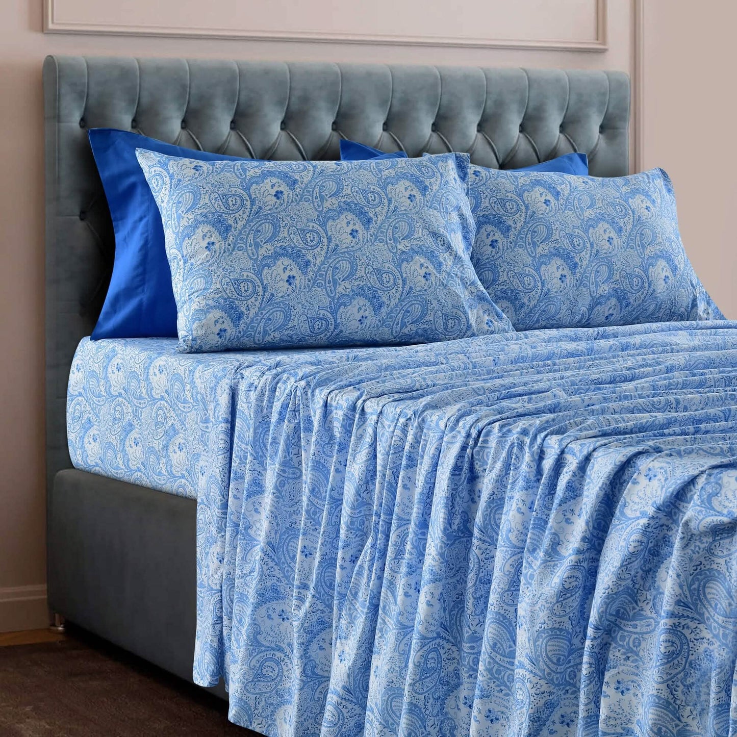 6 Piece Paisley Printed Sheet Set Bed Sheets Deep Pocket Bedding DailySale