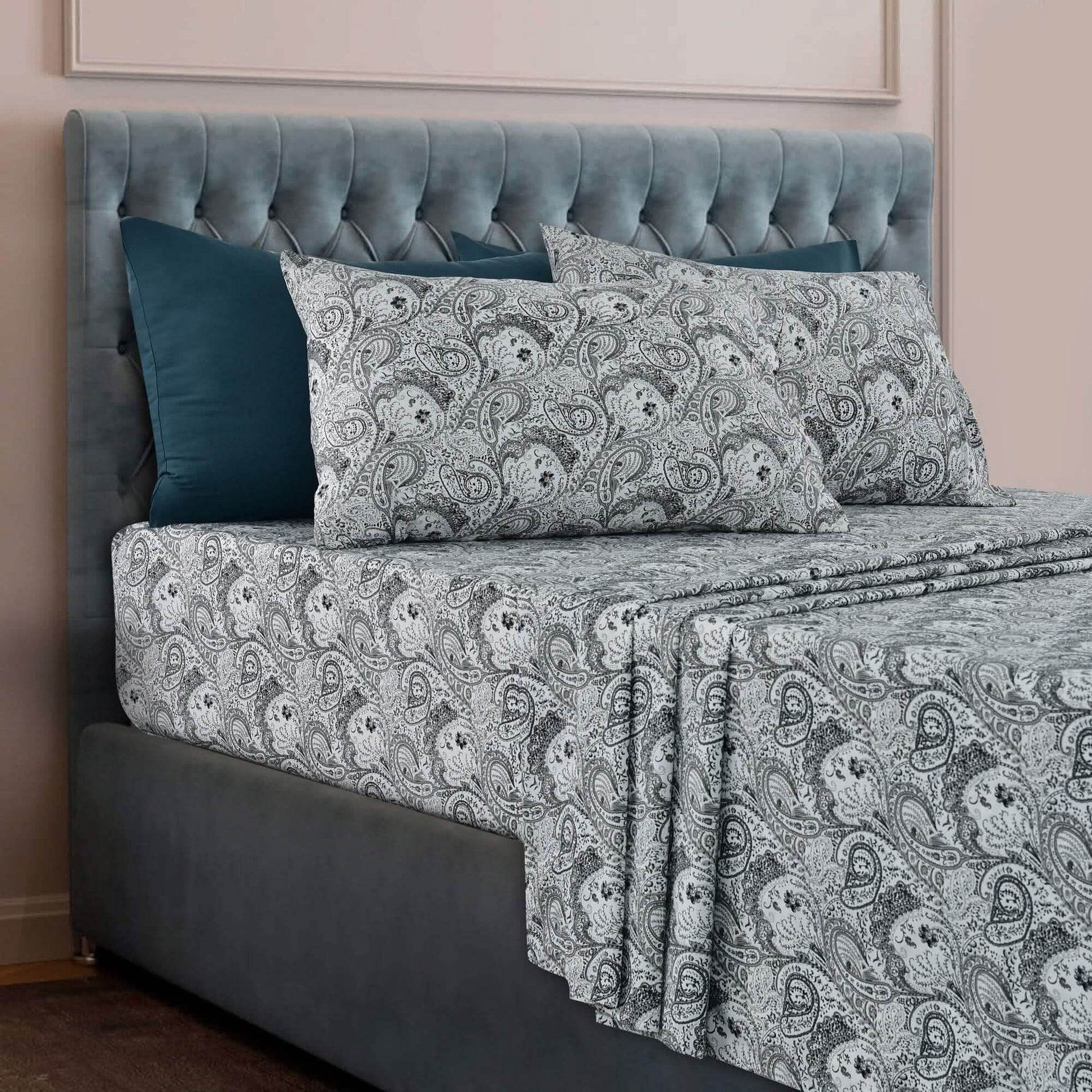 6 Piece Paisley Printed Sheet Set Bed Sheets Deep Pocket Bedding DailySale