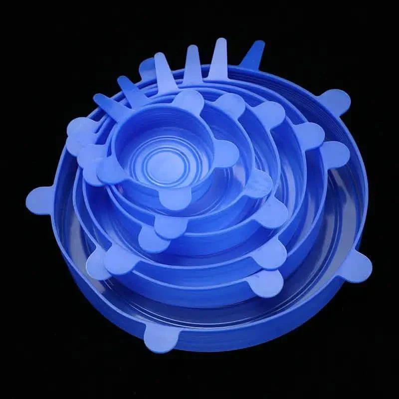 6-Piece Set: Silicone Stretch Lids, Reusable Durable Food Storage Lids DailySale