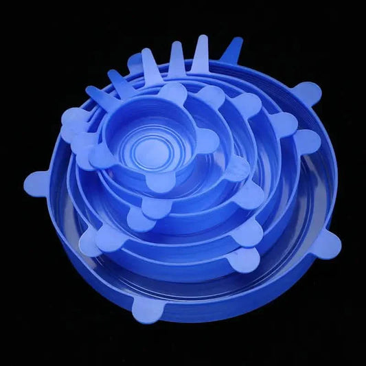 6-Piece Set: Silicone Stretch Lids, Reusable Durable Food Storage Lids DailySale