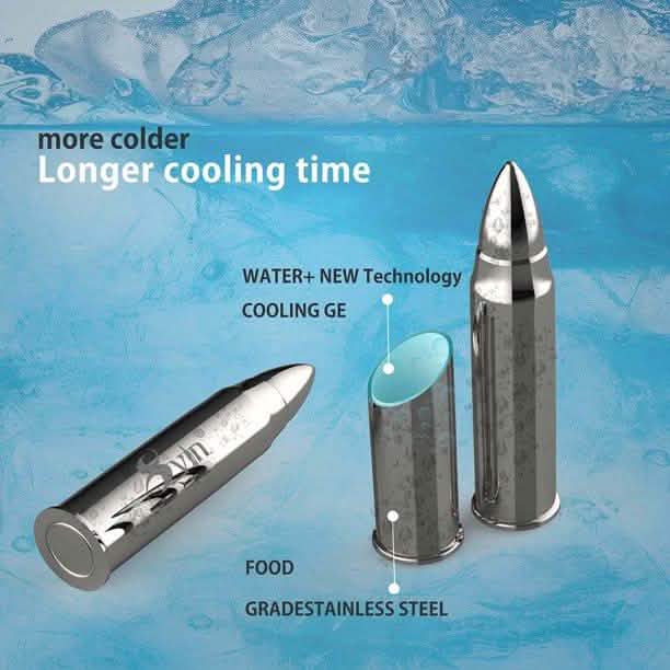 6-Piece Set: Whiskey Bullets Stainless Steel with Base DailySale