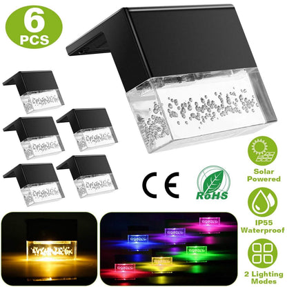 6-Piece: Solar Powered Acrylic Bubbles Decorative Deck Lights DailySale