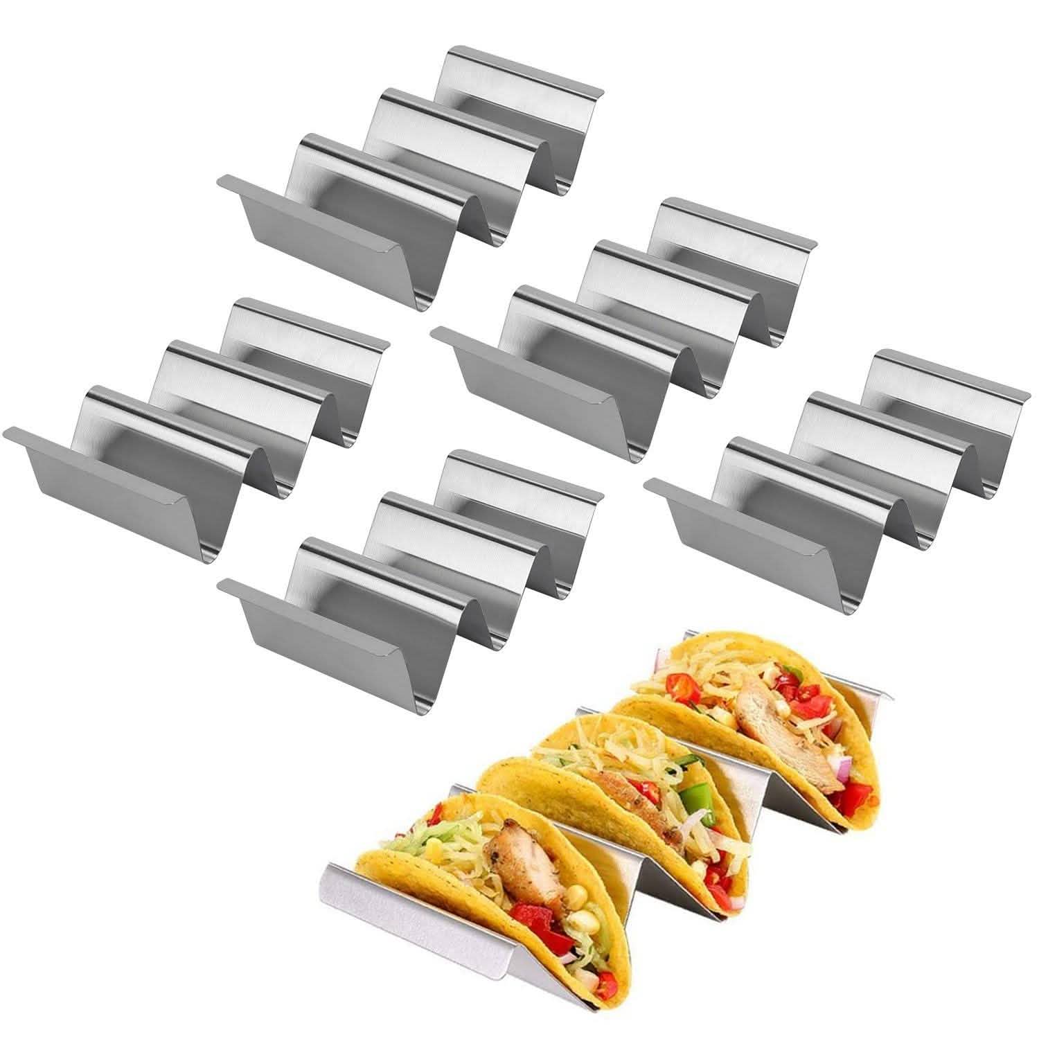 6-Piece: Stainless Steel Taco Holders DailySale