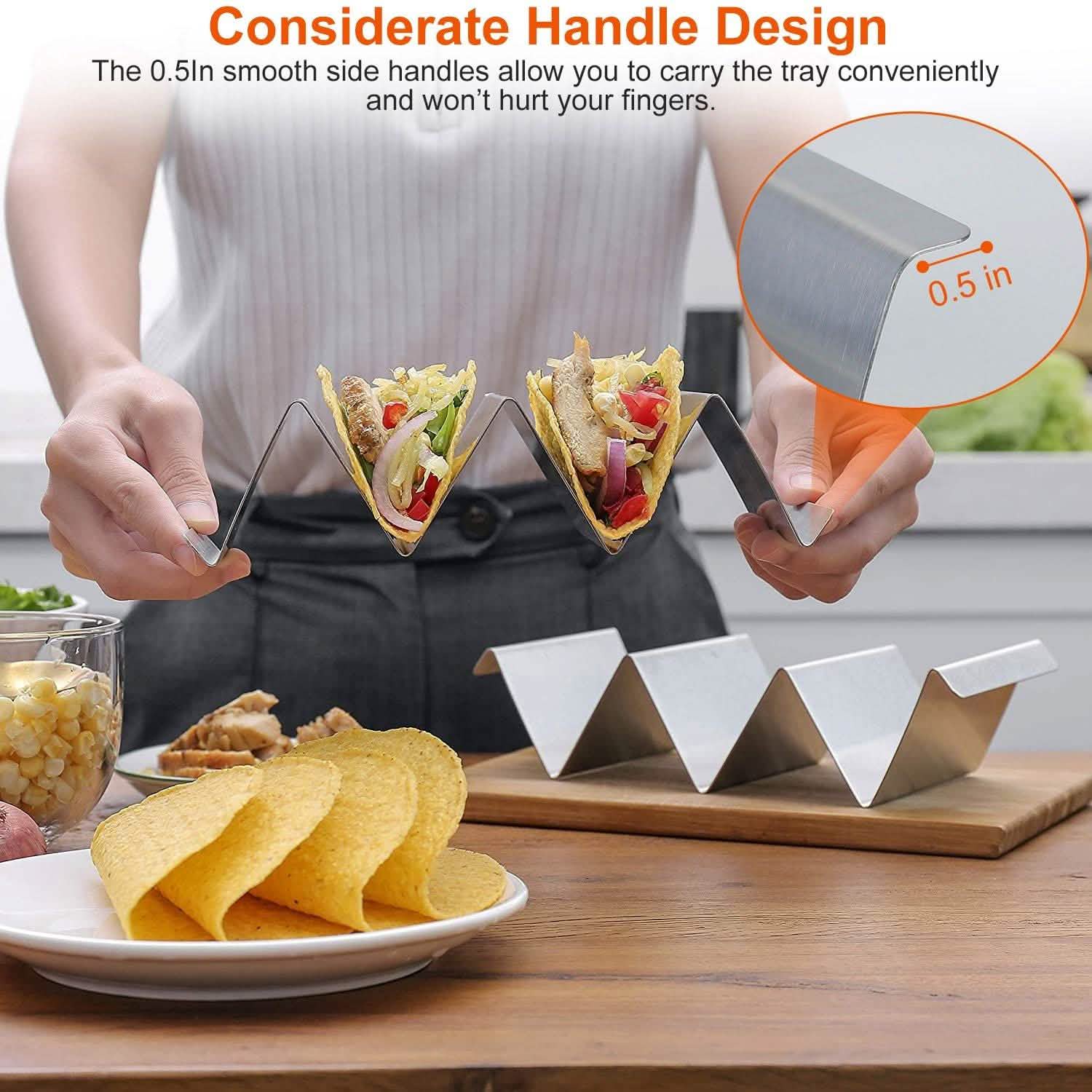 6-Piece: Stainless Steel Taco Holders DailySale
