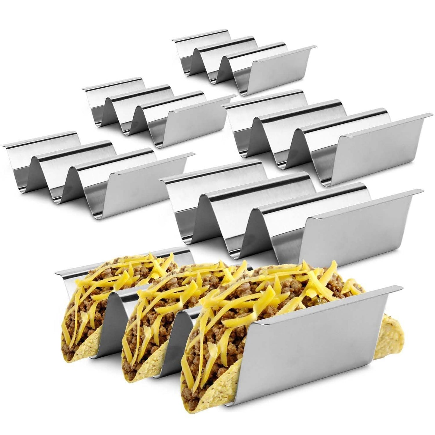 6-Piece: Stainless Steel Taco Holders DailySale