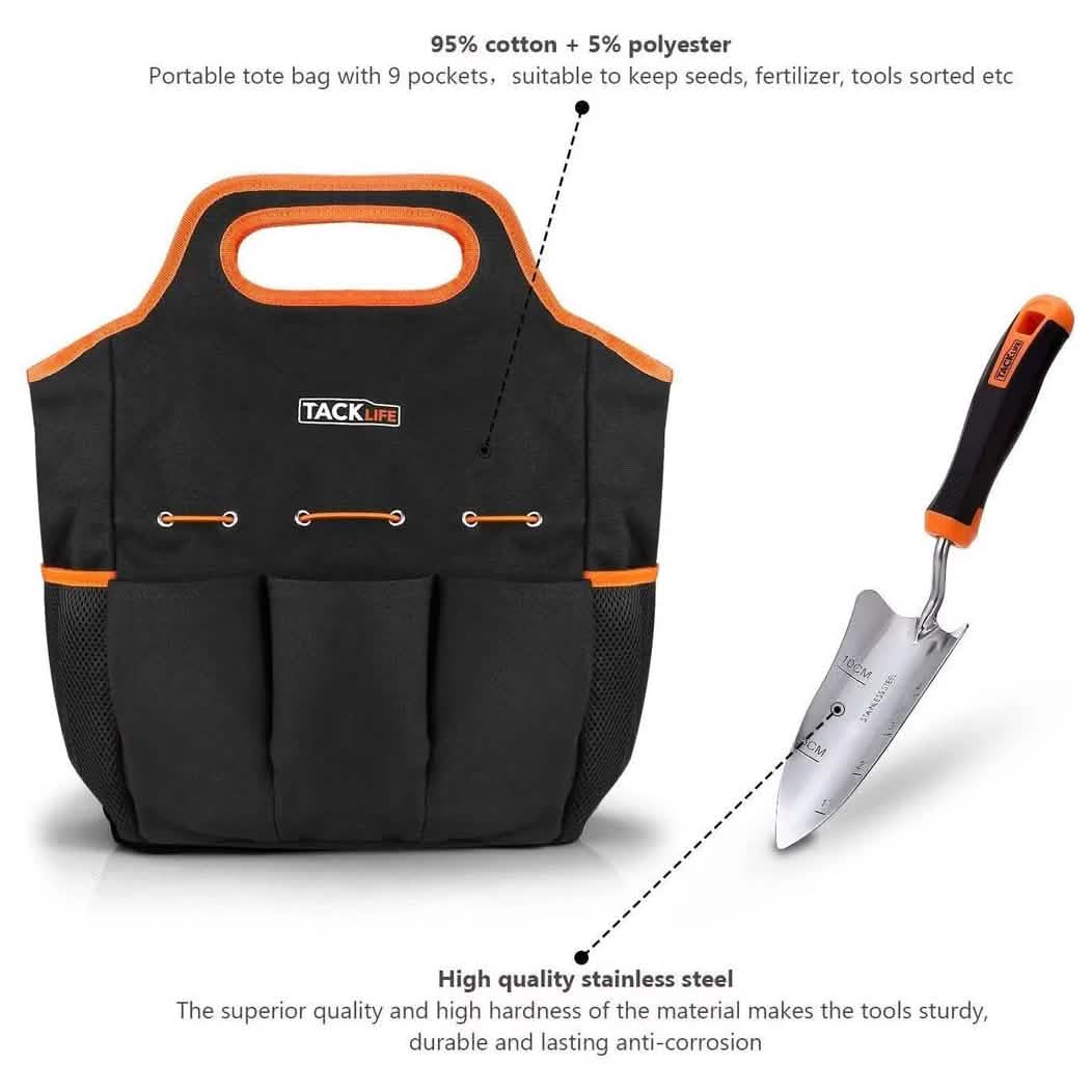 6-Piece: Tacklife Stainless Steel Heavy Duty Garden Tools Set DailySale