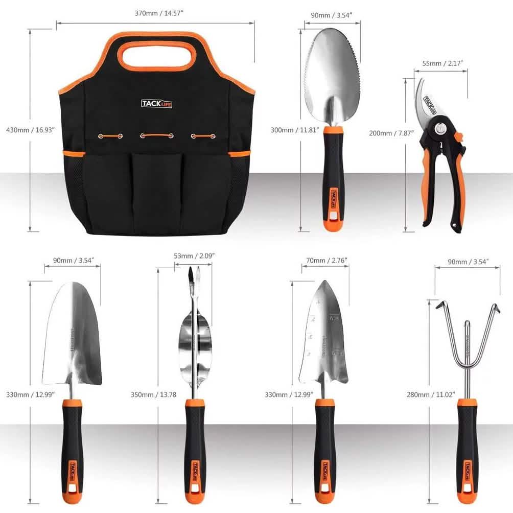 6-Piece: Tacklife Stainless Steel Heavy Duty Garden Tools Set DailySale