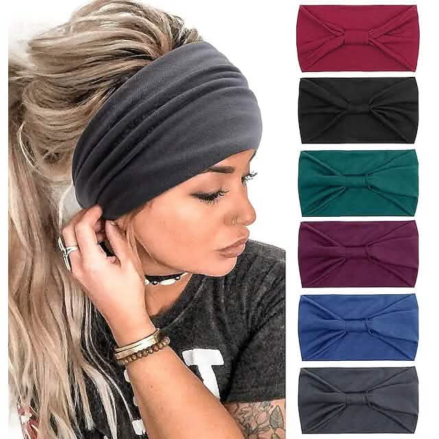 6-Piece: Wide Boho Bandeau Head Bands for Women DailySale