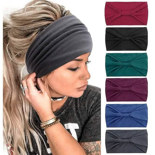 6-Piece: Wide Boho Bandeau Head Bands for Women DailySale