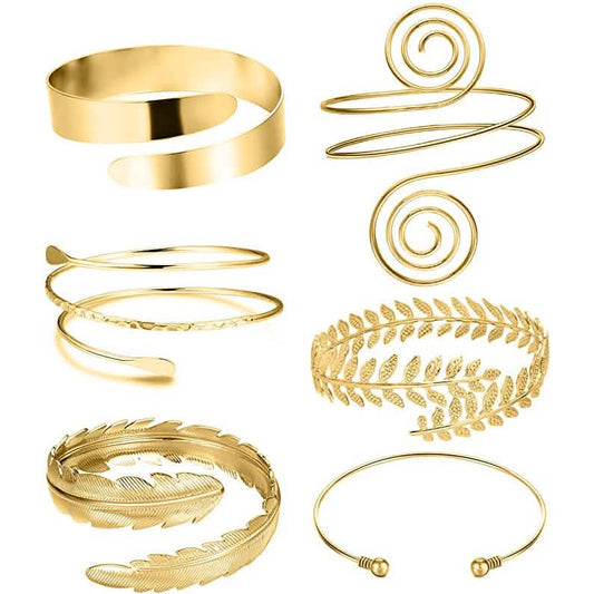 6-Piece: Women's Arm Band Cuff Bracelet DailySale
