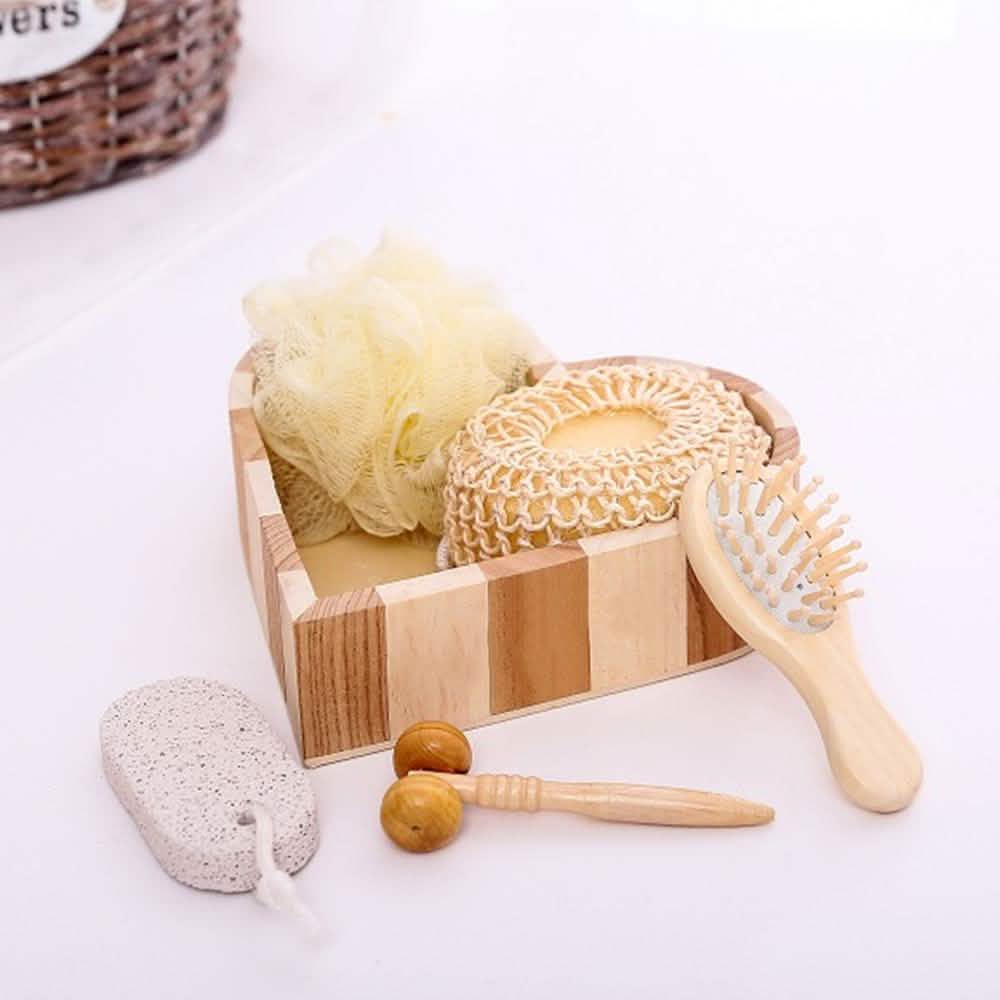 6-Piece: Wooden Bath Gift Set DailySale