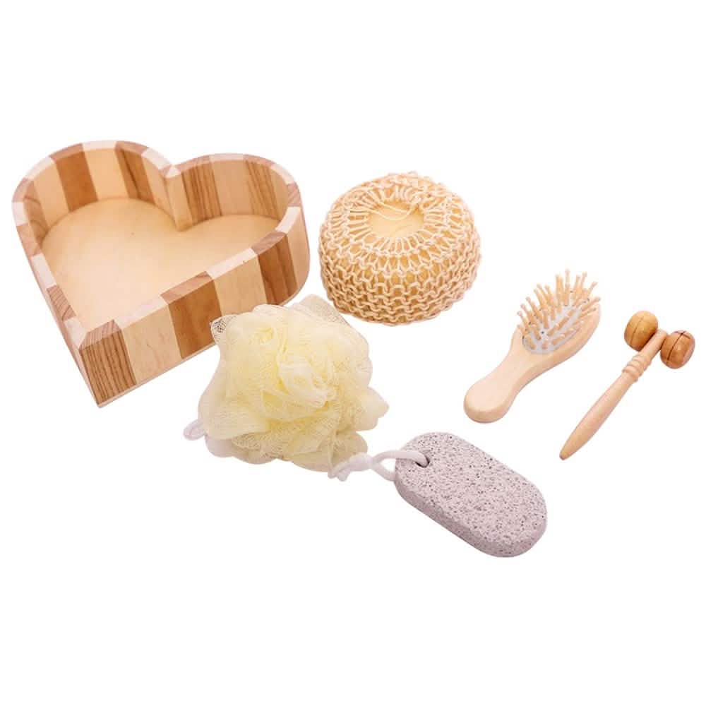 6-Piece: Wooden Bath Gift Set DailySale