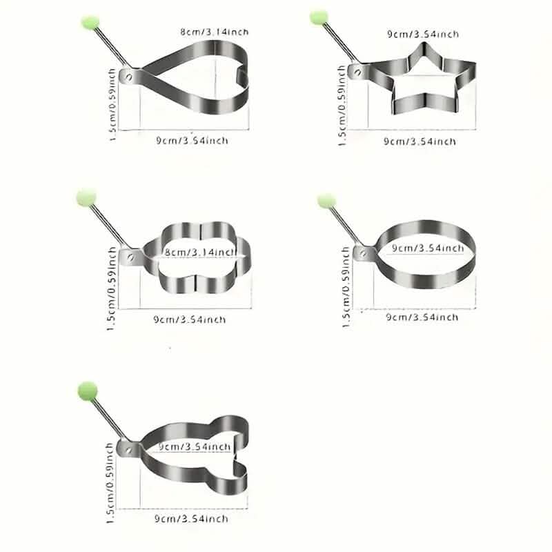 6-Pieces: Creative Stainless Steel Egg Cooking Ring Set DailySale