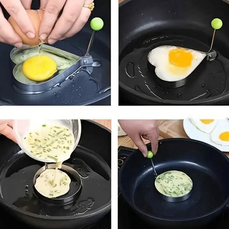 6-Pieces: Creative Stainless Steel Egg Cooking Ring Set DailySale