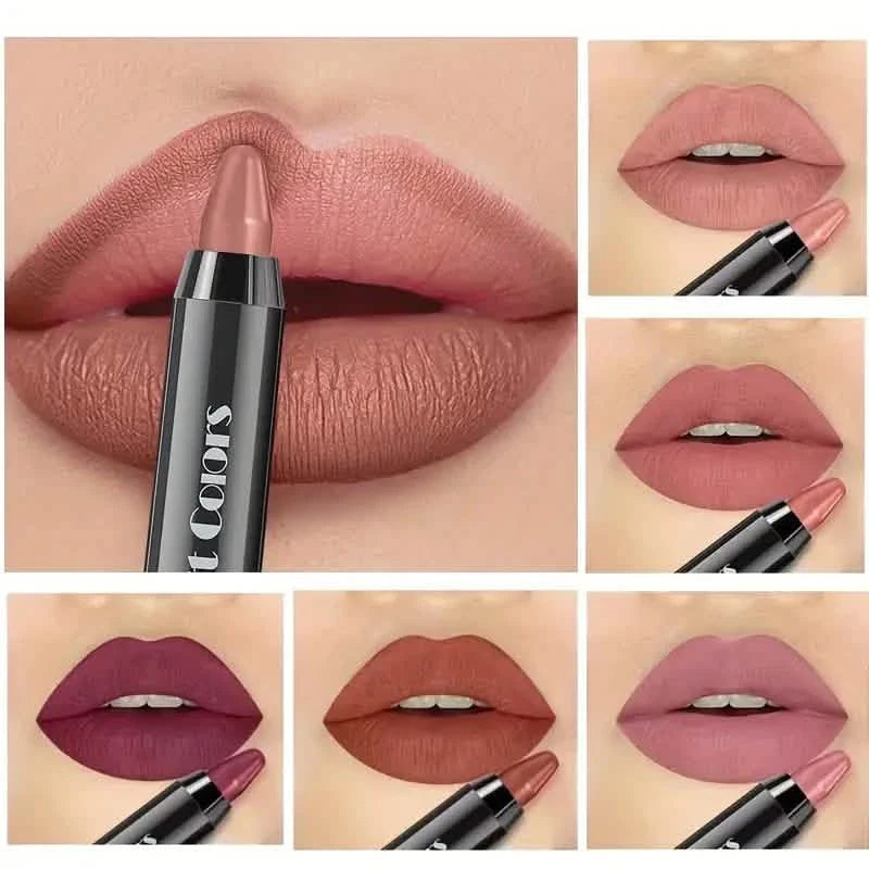 6-Pieces: Matte Crayon Lipstick, Easy Coloring Durable Moisturizing Lipliner DailySale
