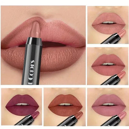 6-Pieces: Matte Crayon Lipstick, Easy Coloring Durable Moisturizing Lipliner DailySale