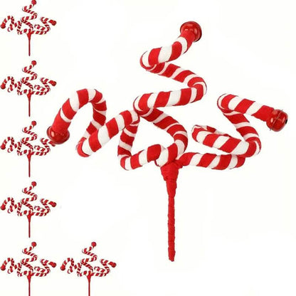 6-Pieces: Red White Candy Christmas Tree Decorations DailySale