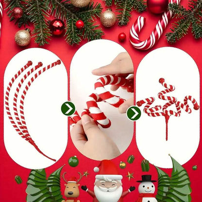 6-Pieces: Red White Candy Christmas Tree Decorations DailySale