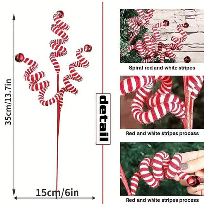 6-Pieces: Red White Candy Christmas Tree Decorations DailySale