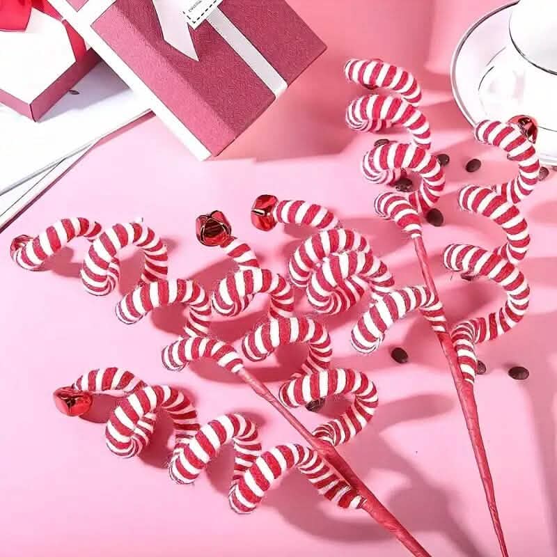 6-Pieces: Red White Candy Christmas Tree Decorations DailySale