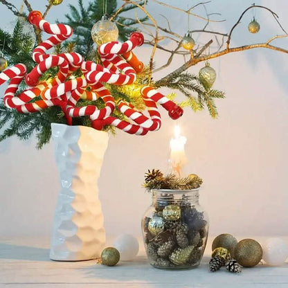 6-Pieces: Red White Candy Christmas Tree Decorations DailySale
